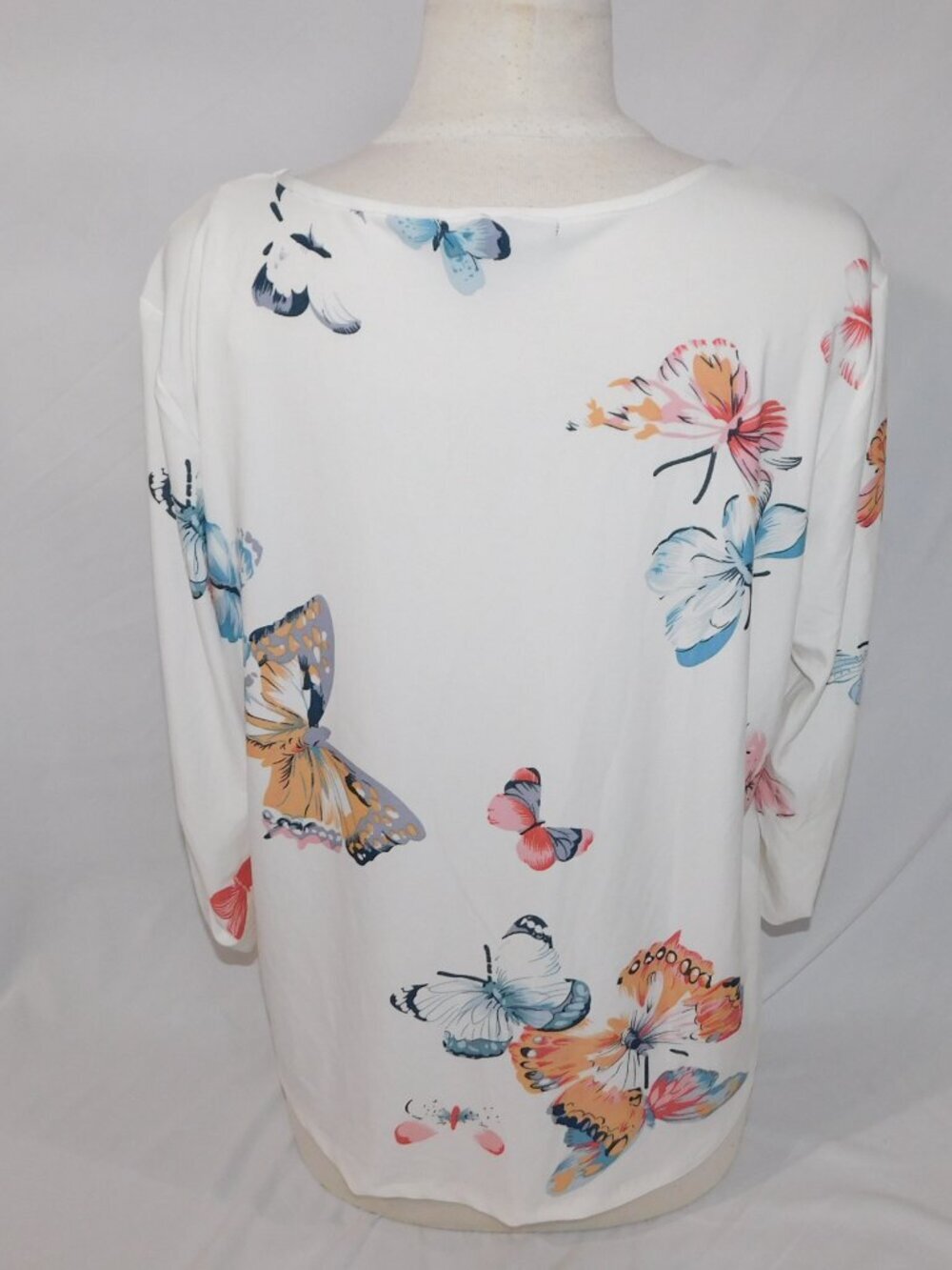 Beechers Brook White Butterfly Butterflies Multicolor Pullover Blouse Women XL - Picture 8 of 11